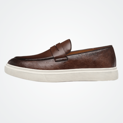 Leather Moccasin Slip-On for Men by Elvermont Swiss