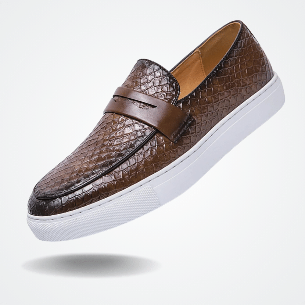 Leather Moccasin Slip On for Men Toulon Elvermont Swiss