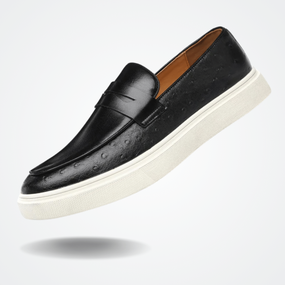 Leather Moccasin Slip-On for Men by Elvermont Swiss