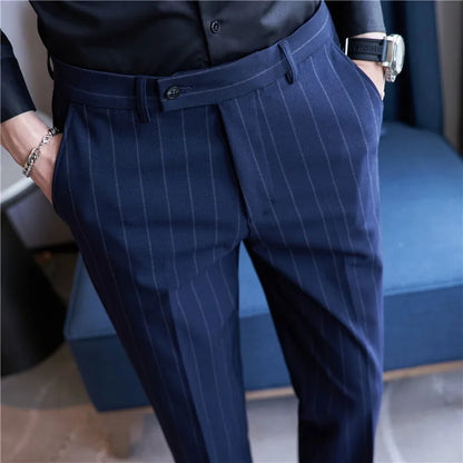 Pinstripe Suit Trousers for Men Elvermont Swiss