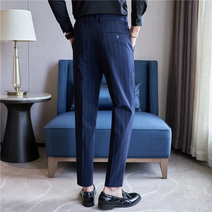 Pinstripe Suit Trousers for Men Elvermont Swiss