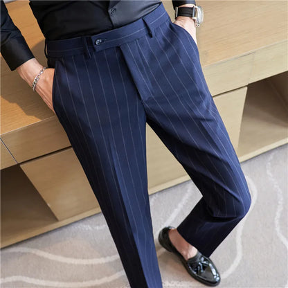 Pinstripe Suit Trousers for Men Elvermont Swiss
