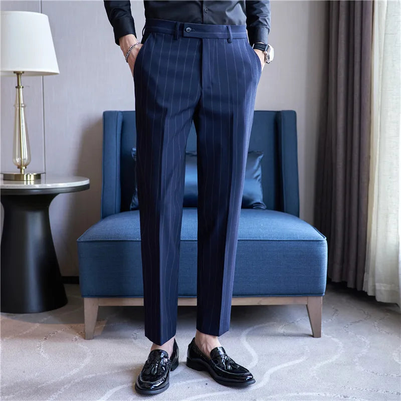 Pinstripe Suit Trousers for Men Elvermont Swiss