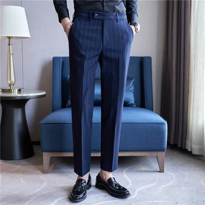 Pinstripe Suit Trousers for Men Elvermont Swiss
