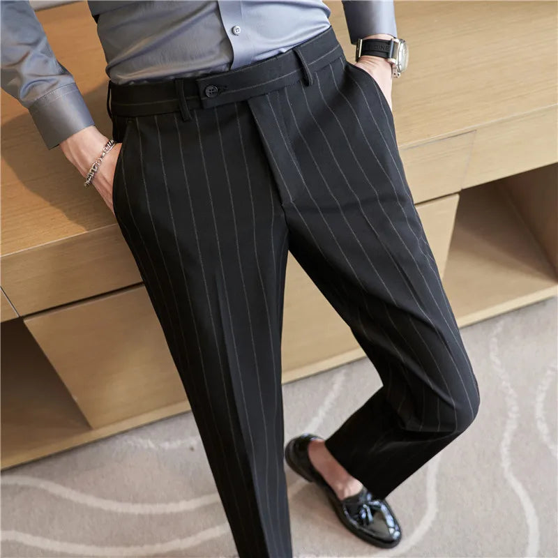 Pinstripe Suit Trousers for Men Elvermont Swiss