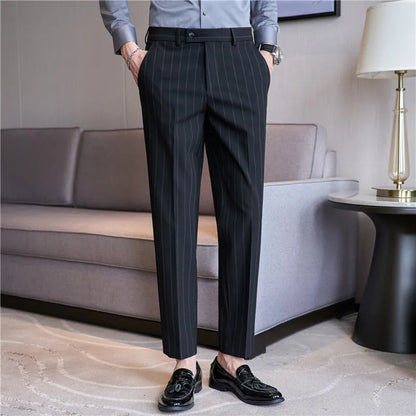 Pinstripe Suit Trousers for Men Elvermont Swiss